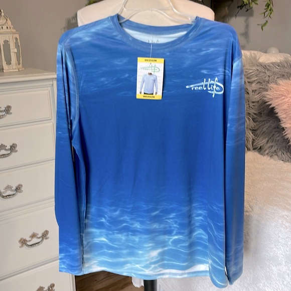 Fishing Performance Beach Shirt Blue